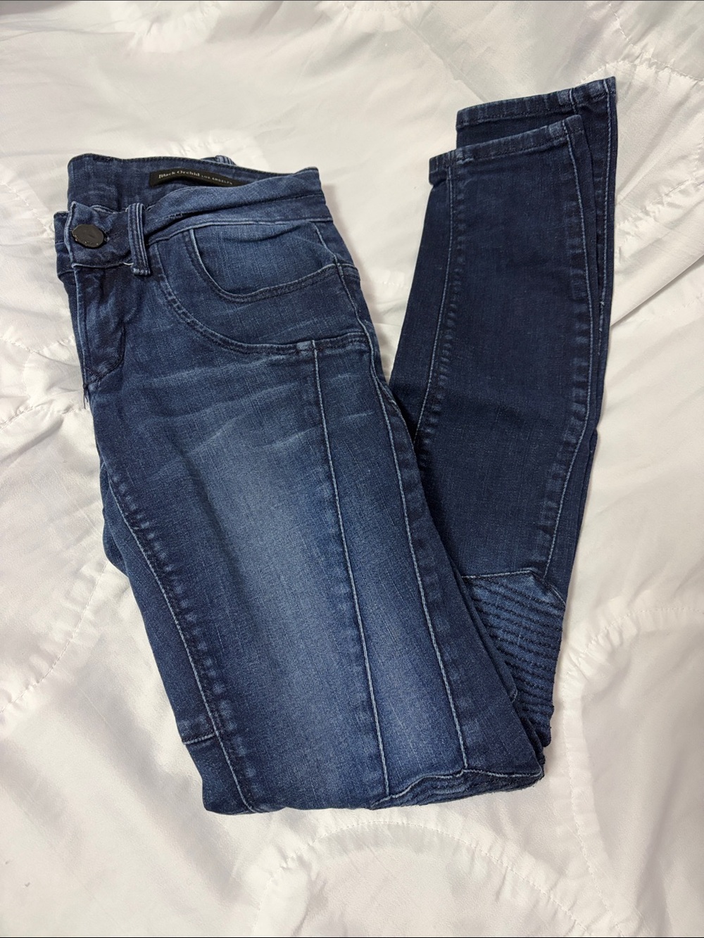 Black Orchid Denim Dark Indigo Skinny Jeans